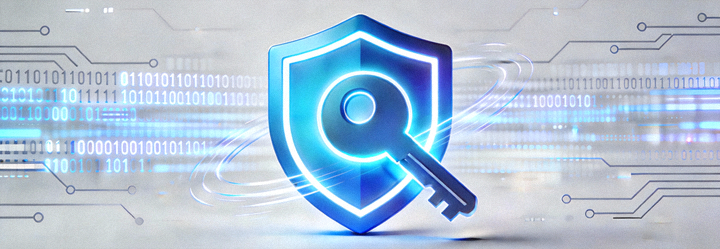 Animasi ilustrasi keamanan digital dengan ikon perisai dan kunci